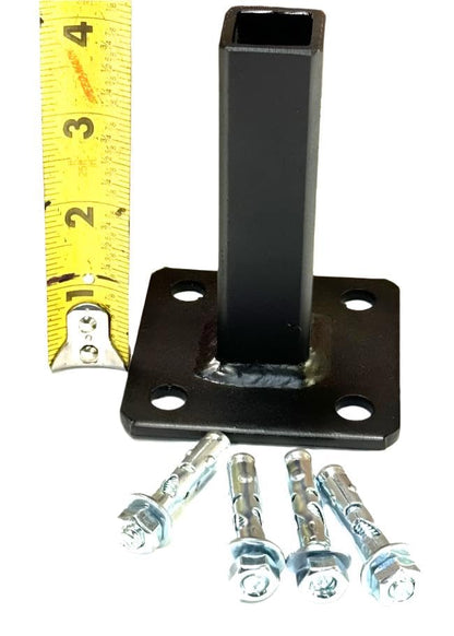Welding Repair on 1" Non Removable Outdoor Black Rusty Iron Railings Posts 4" Repair Mount,Rail Post Hollow or Solid,3 inch Base Plates Metal Handrail Bracket Paint w Bolts