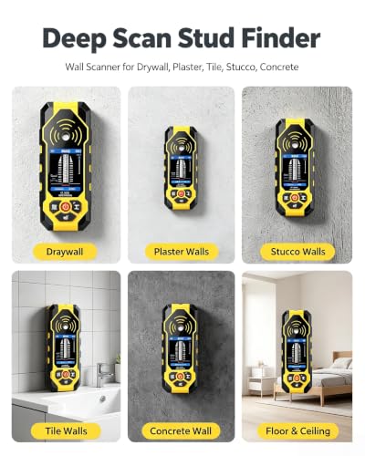 ZC-D201 Stud Finder Wall Scanner,2.4" Digital HD Screen Rechargeable