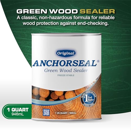 ANCHORSEAL Classic Log and Lumber End Sealer, Prevents Checking, 1 Quart - size: 1 Quart
