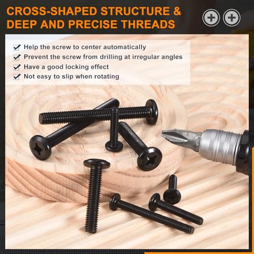 uxcell 25Pcs M5-0.8x16mm Flat Round Head Machine Screw Phillips Drive Screw - size: M5-0.8 x 16mm
