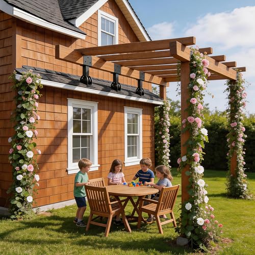 2 Pcs 2"x 4" Roof Riser Brackets for Pergola(Actual 1.6''x 3.6'') - size: 2 Pcs