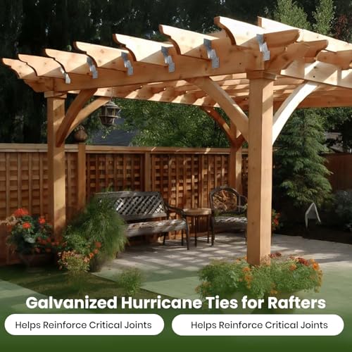 Hurricane Ties for Rafters, 70 Pcs 18-Gauge Galvanized Hurricane Straps & Rafter Ties, Structural Connectors for Roof Truss and 2X Deck Joists