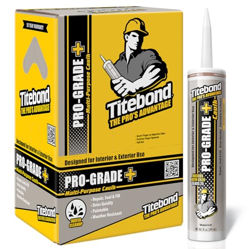 Titebond Pro-Grade Plus Caulk, Cedar Tan 10.1 Oz (12 Pack) – 8451