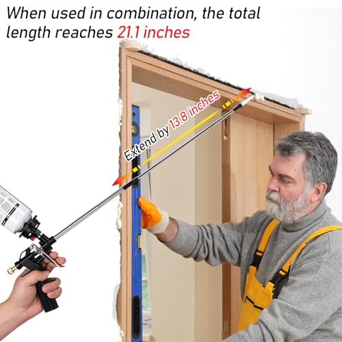 Two stainless steel styrofoam gun extension nozzle 35cm
