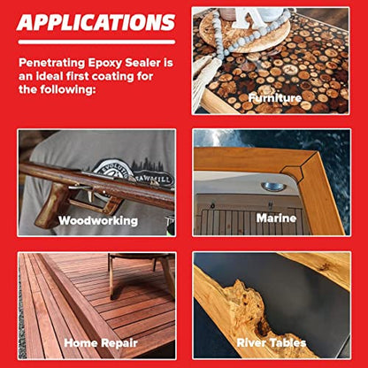 MAS Epoxies Penetrating Epoxy Resin Wood Sealer, 1.5 Pint - size: 1.5 Pint