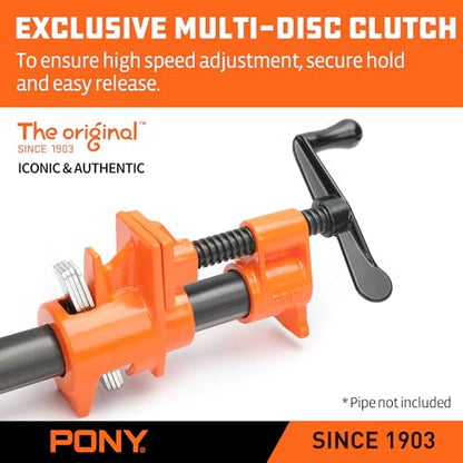 PONY the Original 2-Pack 50 Pipe Clamp Fixture for 3/4 Inch Black Pipe