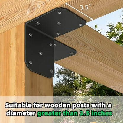 8 PCS 4x4x3.5 L Right Angle Bracket, Heavy Duty Corner Brace - size: 4x3.5 inch ( 8 Pack )