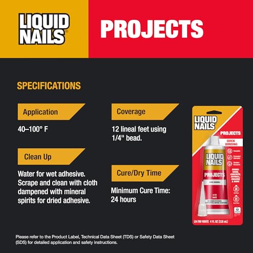 Liquid Nails LN-700 4-Ounce Small Projects and Repairs Adhesive - size: 4 Ounce