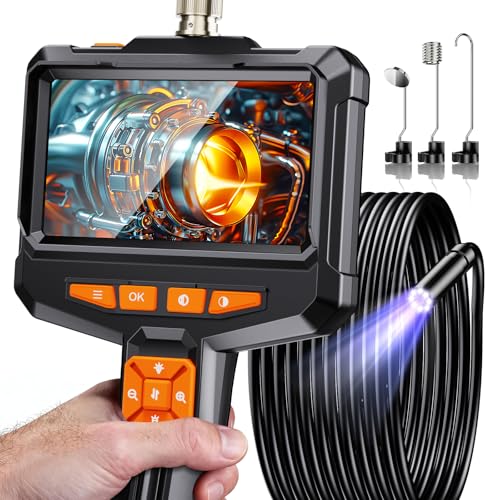 Endoscope Camera with Light, Handheld Borescope, 4.3" IPS Inspection Camera - size: 4.3" Handheld Borescope-ES05