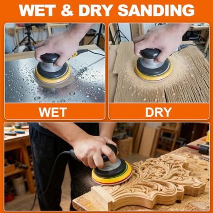 24 PCS 5 Inch Hook and Loop Sanding Sponge Discs Set 320 Grit - size: 5 In 320 Grit 24 PCS