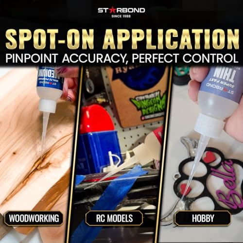 Starbond CA Glue Tips - Extension Applicator Microtips for Precision - Tapered Design for More Snug Fit (50 Pieces)