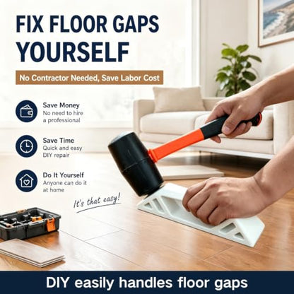 Updated Version Floor Gap Fixer Tool-LVP Installation Kit-Includes 5 Sheets Reusable Pads | Simple Operation & Floor Protection | Fits Mainstream Wood/Vinyl & Most Regular Textured Floors