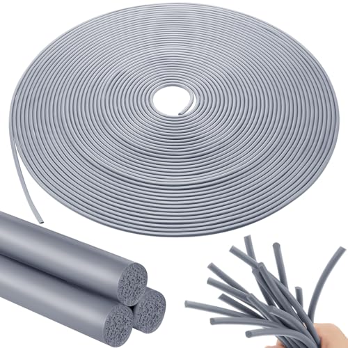 Frienda Backer Rod Foam Rubber Caulk Saver Concrete Expansion Joint Filler Weather Strip Seal for Gaps and Joints (Grey,1/2 Inch x 20 ft) - color: Gray, size: 1/2 Inch x 20 ft