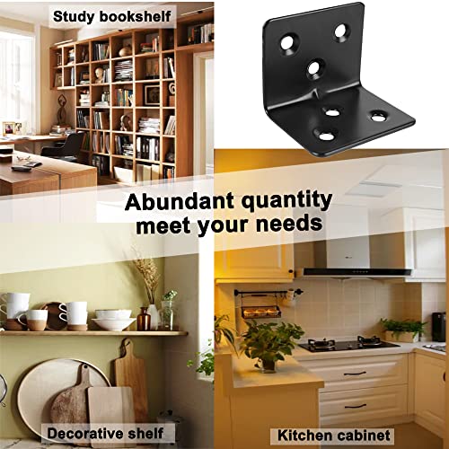 20PCS Corner Braces Heavy Duty Stainless Steel L Shape Brackets 1.2"x 1.2" x 1.5" (30x30x38mm),90 Degree Joint Right Angle L Bracket for Wood Shelves Cabinet Furniture - size: 1.5x1.2x1.2in