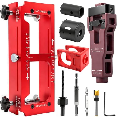 Door Hinge Jig, 3-In-1 Kit for Door Hinge, Lock and Latch Installation