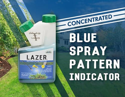 Liquid Harvest Lazer Blue Concentrated Spray Pattern Indicator 8 Ounces Perfect Weed Dye, Herbicide Fertilizer Marking Turf Mark and Marker - size: 8 fl oz