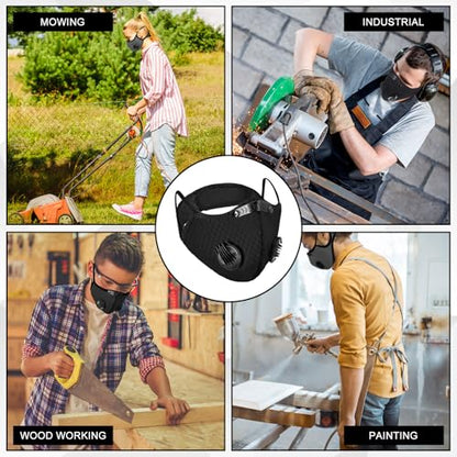 Threlaco Dust Mask Reusable - color: Black, Dark Gray