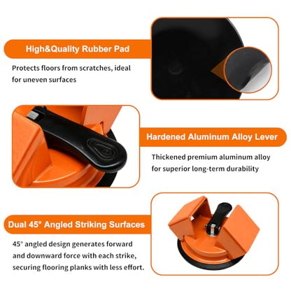 Heavy Duty Floor Gap Fixer Tool, Dual-Sided 45°Striking