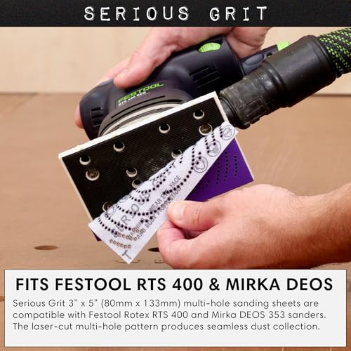 Serious Grit - 3x5 (80x133mm) P220 Grit Ceramic Sanding Sheets - 50 Pack - style: 220 Grit