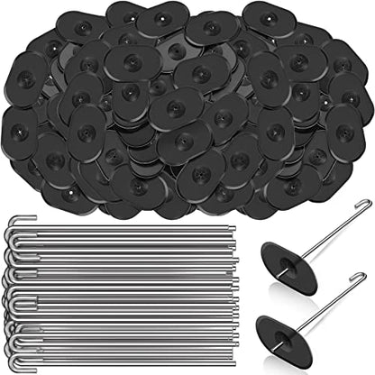 Funrous 120 Sets Solar Panel Bird Guard Fastener Clips Stainless Steel Set