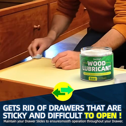 Wood Wax, 6 oz Paste Wax, Smooths Sticking Drawers and Doors
