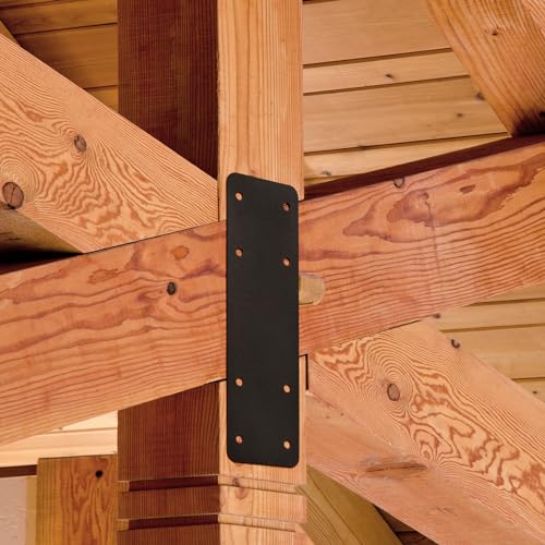 Post to Beam Connectors 2pcs,10"X3" Mending Plates for Wood - style: I-shape(10X3)