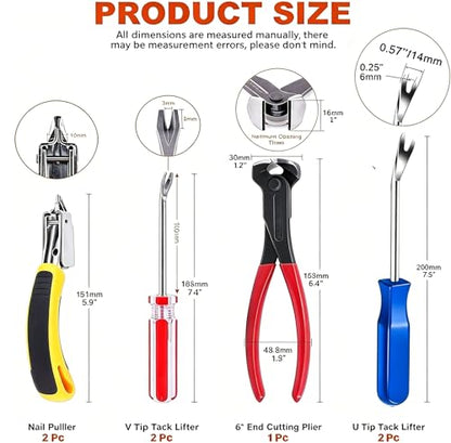 8 Pack Upholstery Staple Remover Tack Puller Nail Remover Tool Set - size: 8 pcs