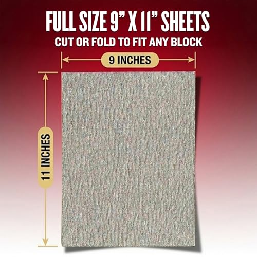 Sandpaper Sheets Commercial Pro, 120 Grit, Medium, 9” x 11”, 20 Pack - style: 120 Grit (Comm Pro)