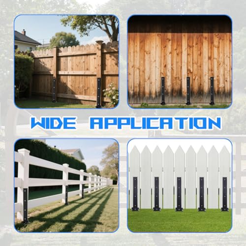 2 Pcs Black Fence Post Repair Kit