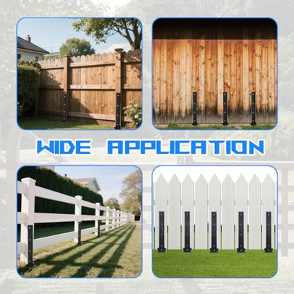 2 Pcs Black Fence Post Repair Kit