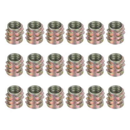 MECCANIXITY 18 Pcs Threaded Inserts for Wood, Zinc Alloy M8 Thread Inserts Nuts Hex-Flush Socket Drive Screw 13mm Length for Furniture, Cabinet, Tables and Chairs - size: M8x13mm