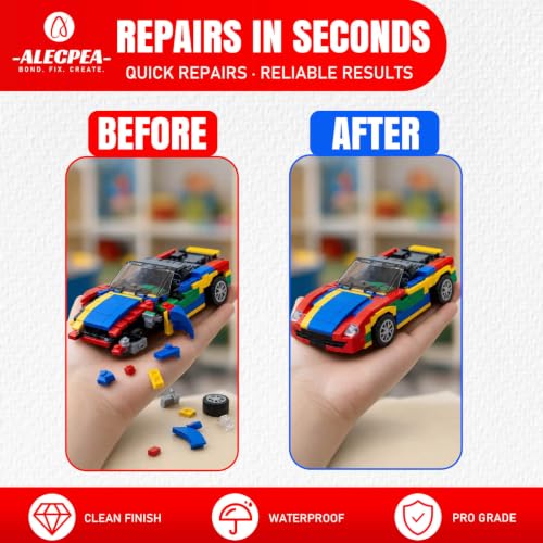 ALECPEA Super Glue for Plastic 30g, Thick Plastic Adhesive with 3 Droppers - color: Plastic Glue