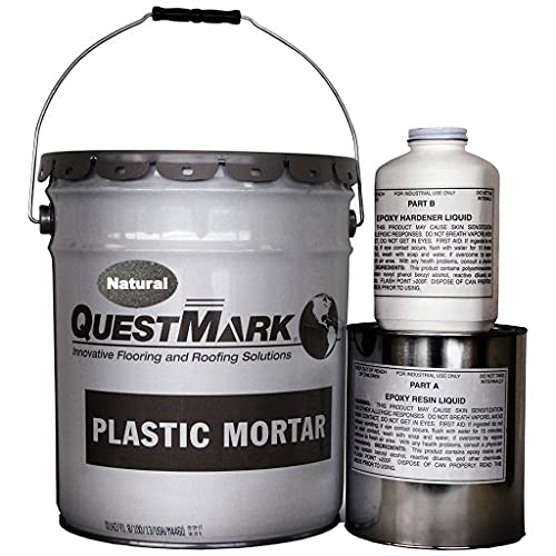 QuestMark 2110 High Traffic Epoxy Concrete Floor Patch and Resurfacer High Impact and Abrasion Resistant (5 Gallon, Natural, 1) - color: Natural, size: 5 Gallon
