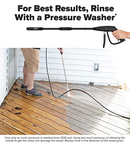 #1 Deck Wood Stain Stripper - 1 Gallon - Ready to Use, Wood Stain Remover Strips Weathered, Water-Based and Oil-Based Finishes - size: 1 Gallon