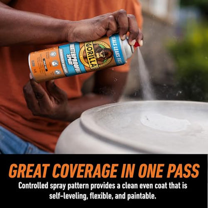 Gorilla Waterproofing Spray, Clear, Flexible Rubberized Sealant, 14 oz - color: Clear, size: 1 - Pack