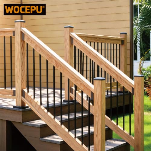 37.5°Stair Angle Stainless Steel Deck Railing Brackets Connectors for 2"x4" (Actual 1.5"x3.5") Railing Wood Post (8 Pair) - size: Angle 37.5°