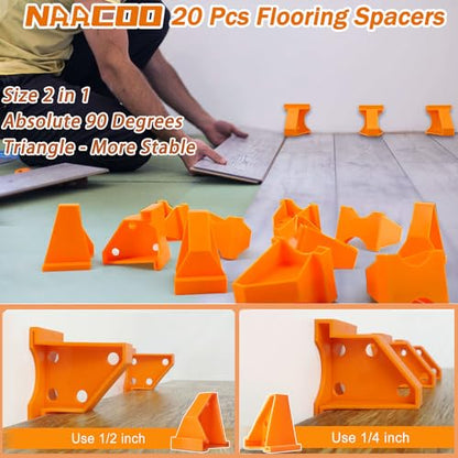 NAACOO Laminate Flooring Tools, 4in1 Pro Floor Install Kit for Vinyl Plank - size: Pro-4 in 1 Flooring Tools
