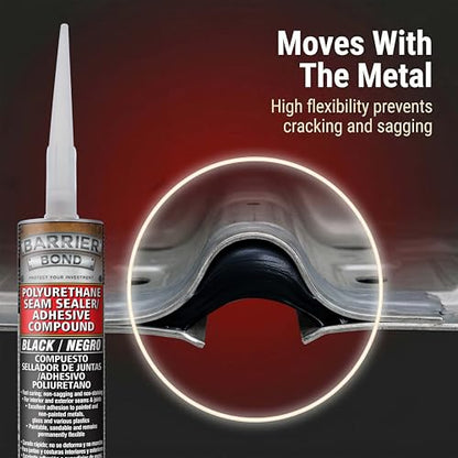 Barrier Bond - Seam Sealant/Adhesive, 10.5oz Cartridge, Black Polyurethane