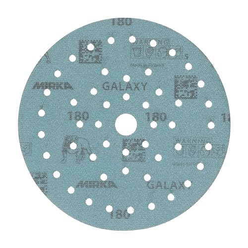 Mirka Galaxy Multifit 6 Inch Ceramic Discs, 180 Grit, Hook & Loop, 50 Pack - size: Grit 180