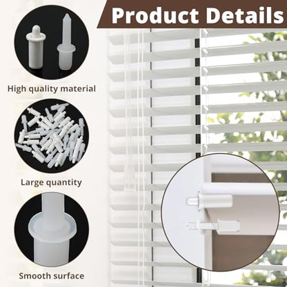 Maitys 40 Pcs Plantation Shutter Repair Pins Spring Loaded White,Long,Short - size: Long,Short