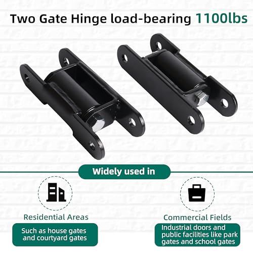 Heavy Duty Gate Hinge 7 inch, Black Outdoor Bolt on Gate Hinge