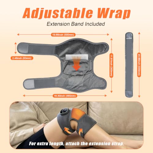 Knee Heating Pad with Massage, 1 Pack Rechargeable Knee Massager - size: 1 Pack
