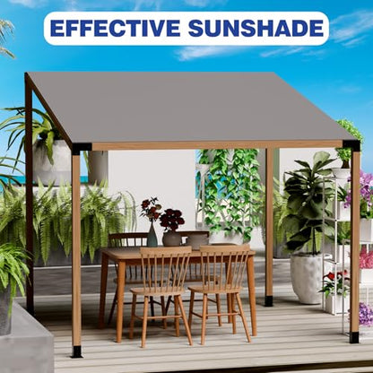 Pergola Kit - 3-Way Slanted Brackets, Powder-Coated, 4" x 4" (Actual: 3.5x3.5 Inch), Hardware for Outdoor Wood Pergolas, Gazebos, Sheds (8 pcs)