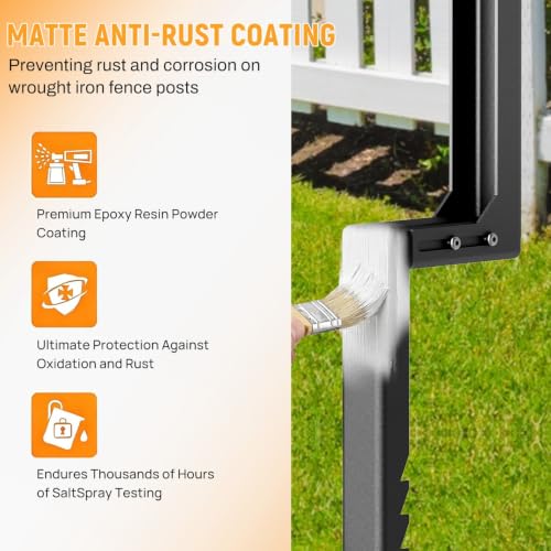 4PCS Fence Post Repair Kit with Serrated Design & Adjustable Width