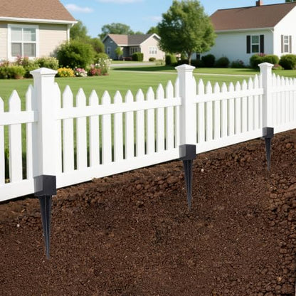 2 Pcs 4"x4" Fence Post Anchor Ground Spike 24"(Actual: 3.6"x3.6") - size: 24 Inch