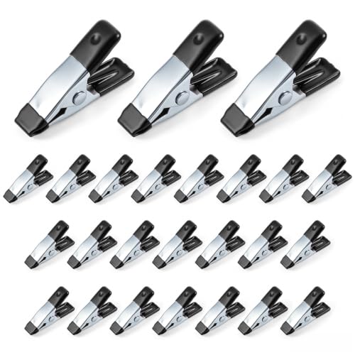 Small Spring Clamps 25 Pack, 3/4 Inch Heavy Duty Mini Clamps for Crafts - color: Black