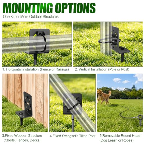 2 Pack 20" Ground Anchors Screw-in Shed Anchors with L Brackets - size: 20 INCH