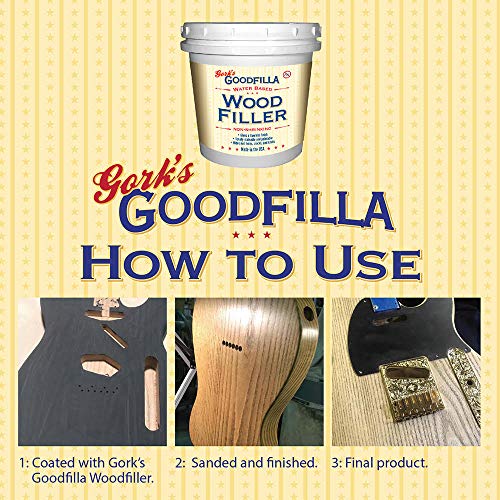Goodfilla Maple/Beech/Pine, 1 Gallon (13.5lbs) Wood and Grain Filler, Stainable, Sandable, Zero Waste, Non-Toxic, USA Made - color: Maple, size: Gallon