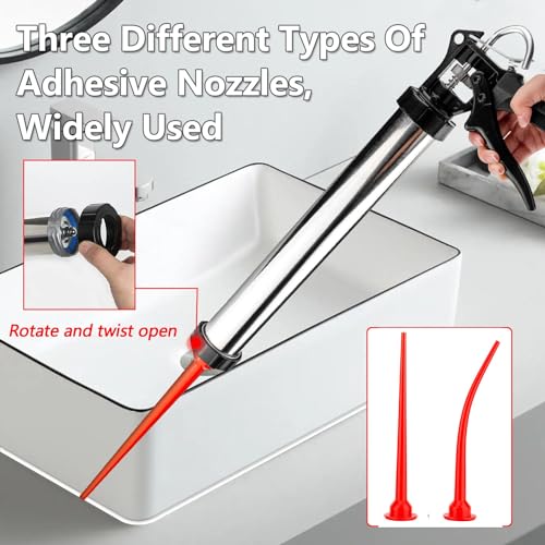 2 PCS Long caulking extension nozzles for Sausage Caulking Gun