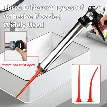 2 PCS Long caulking extension nozzles for Sausage Caulking Gun